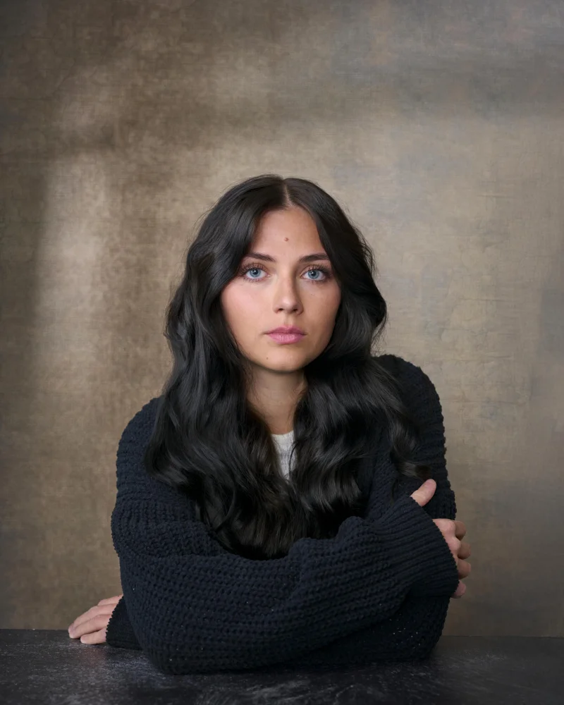 Young actress with natural expression professional acting headshot Gilbert Arizona by Marie Feutrier