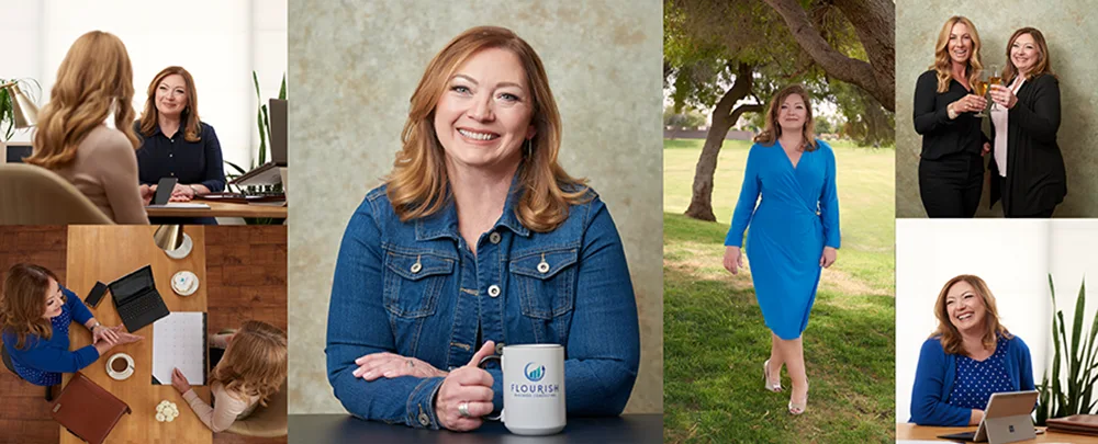 Kimberly Bogues interior designer personal branding portrait in Gilbert Arizona studio
