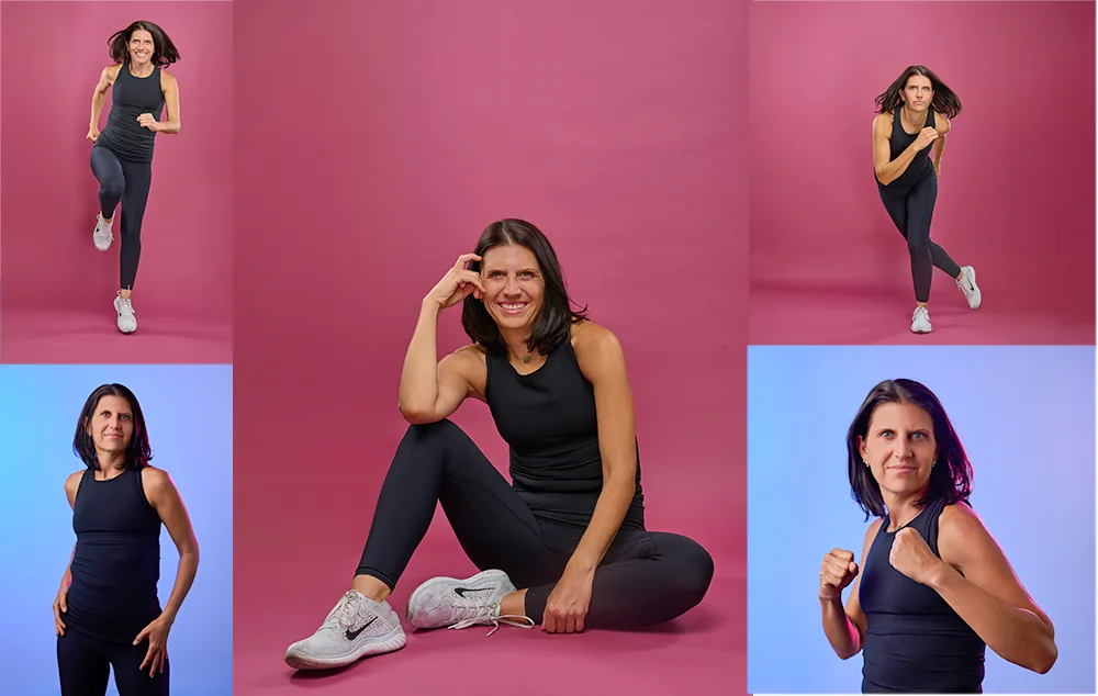 Polished podcast host portrait for cover art and website header, Phoenix podcast photographer