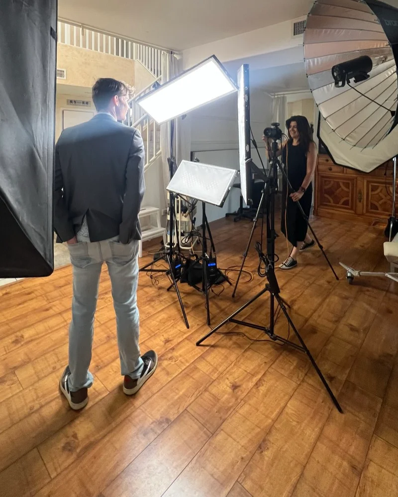 Behind the scenes at professional headshot studio in Gilbert Arizona