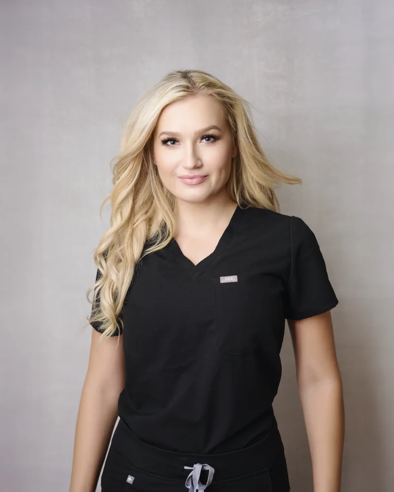 Healthcare professional headshot in scrubs Phoenix Arizona