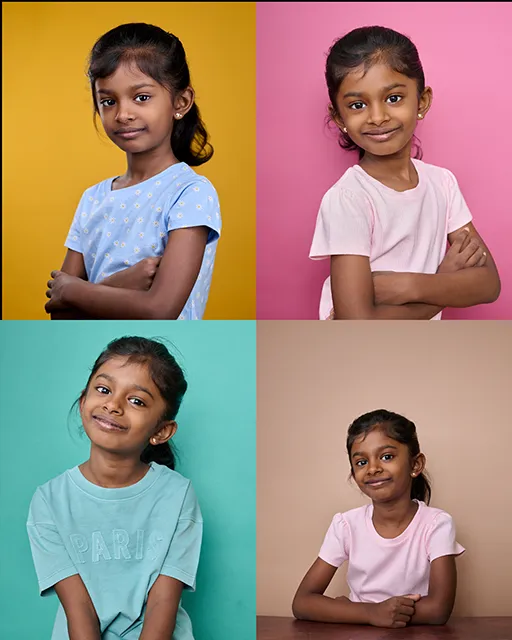 Professional headshot session example 4 outfits 4 backgrounds Phoenix photographer